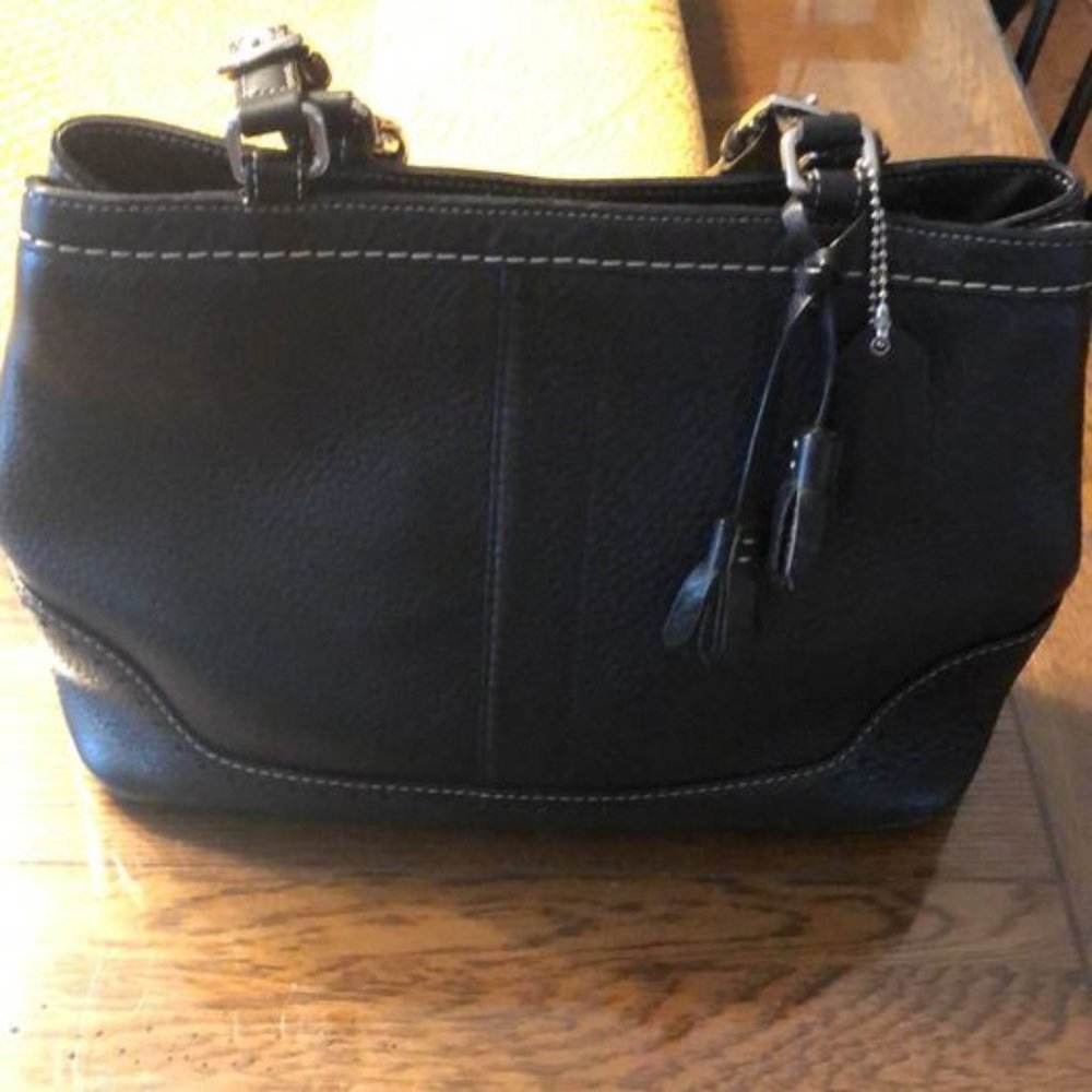 Coach Bag Leather handbag w tassel